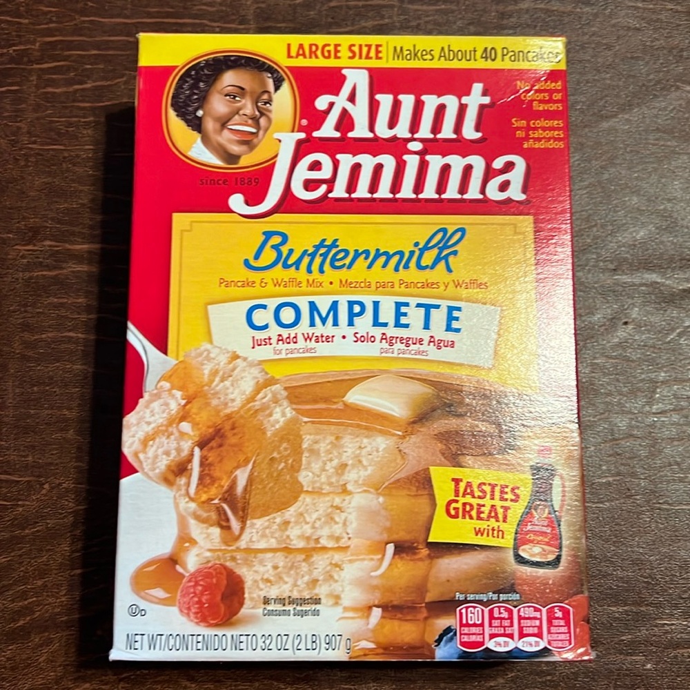 Vintage Aunt Jemima Buttermilk Complete Pancake & Waffle Mix box